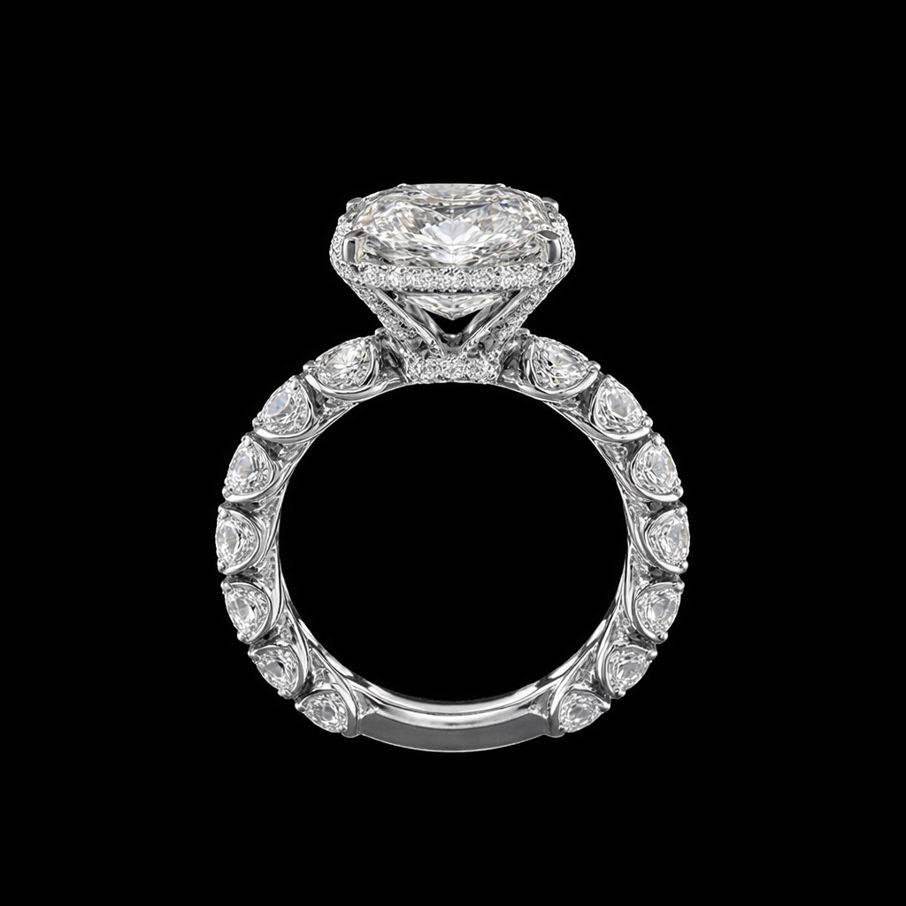 Majestic Radiant Crown Ring - Auvra Diamonds
