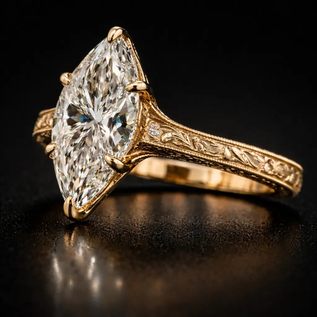 Amalfi Marquise Ring Auvra Diamonds Ring jesrxs-2i.myshopify.com amalfi-marquise-ring