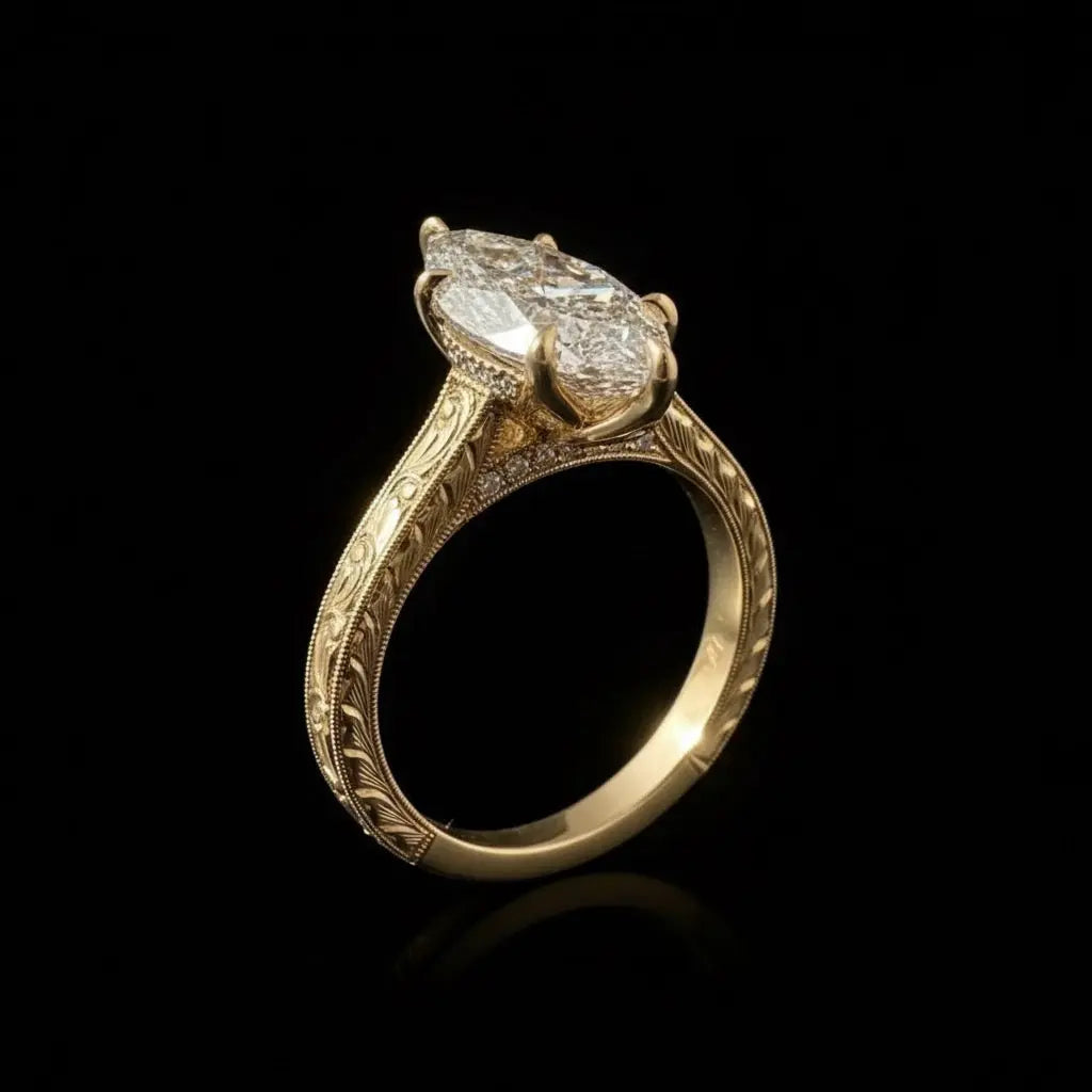 Amalfi Marquise Ring Auvra Diamonds Ring jesrxs-2i.myshopify.com amalfi-marquise-ring