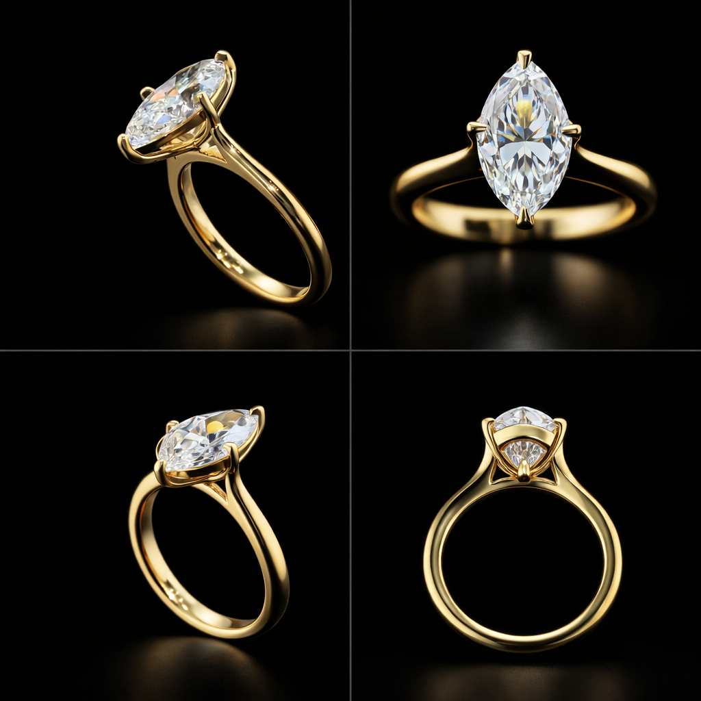 Elysian Marquise Grace Ring - Auvra Diamonds