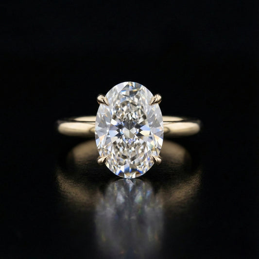 Aurélia Oval Grace Ring - Auvra Diamonds