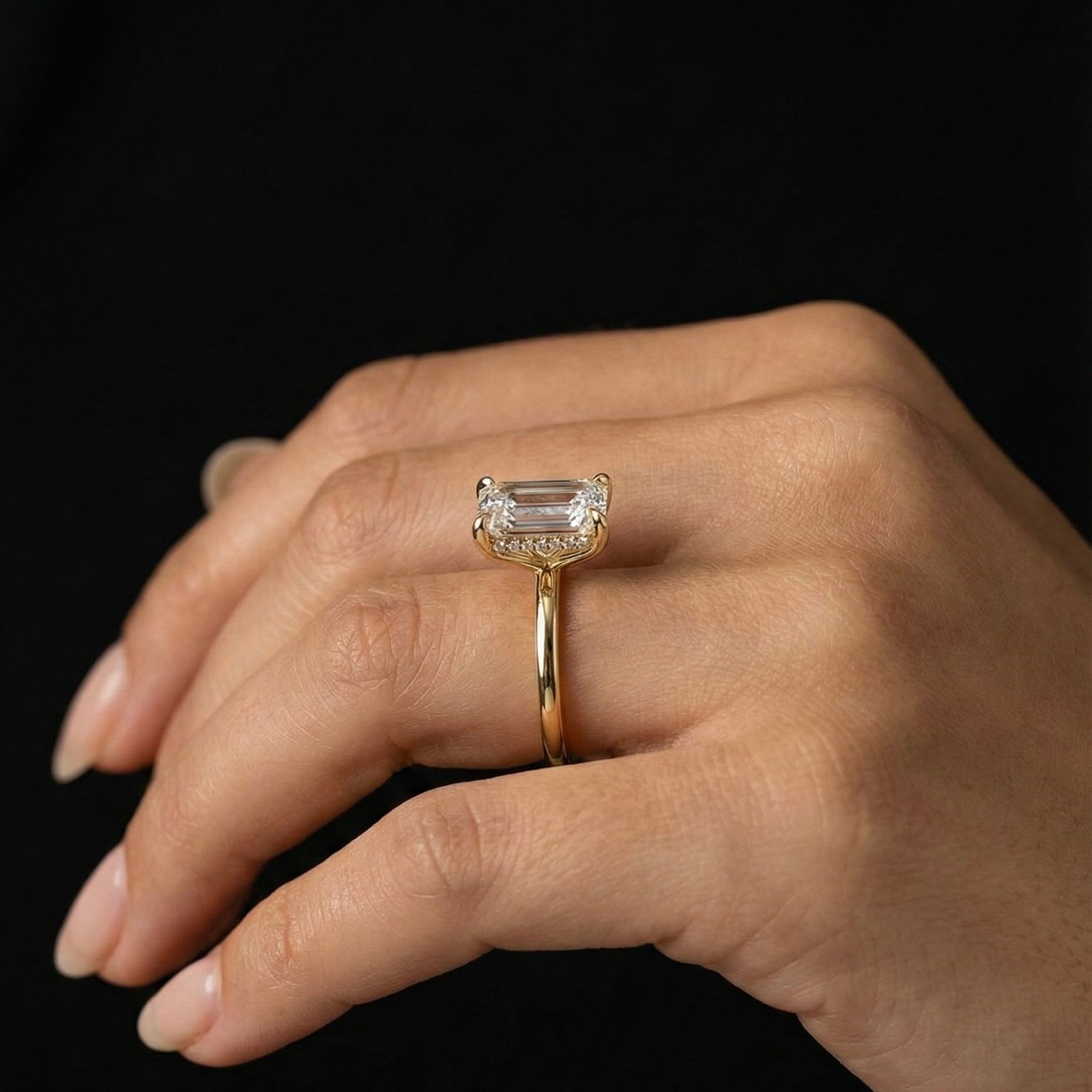 Aurelia Prism Solitaire Ring - Auvra Diamonds