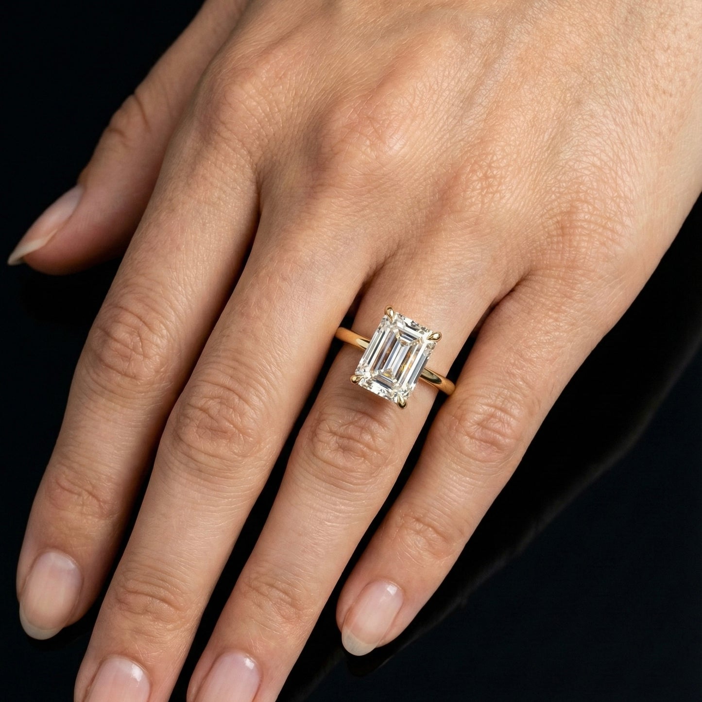 Aurelia Prism Solitaire Ring - Auvra Diamonds