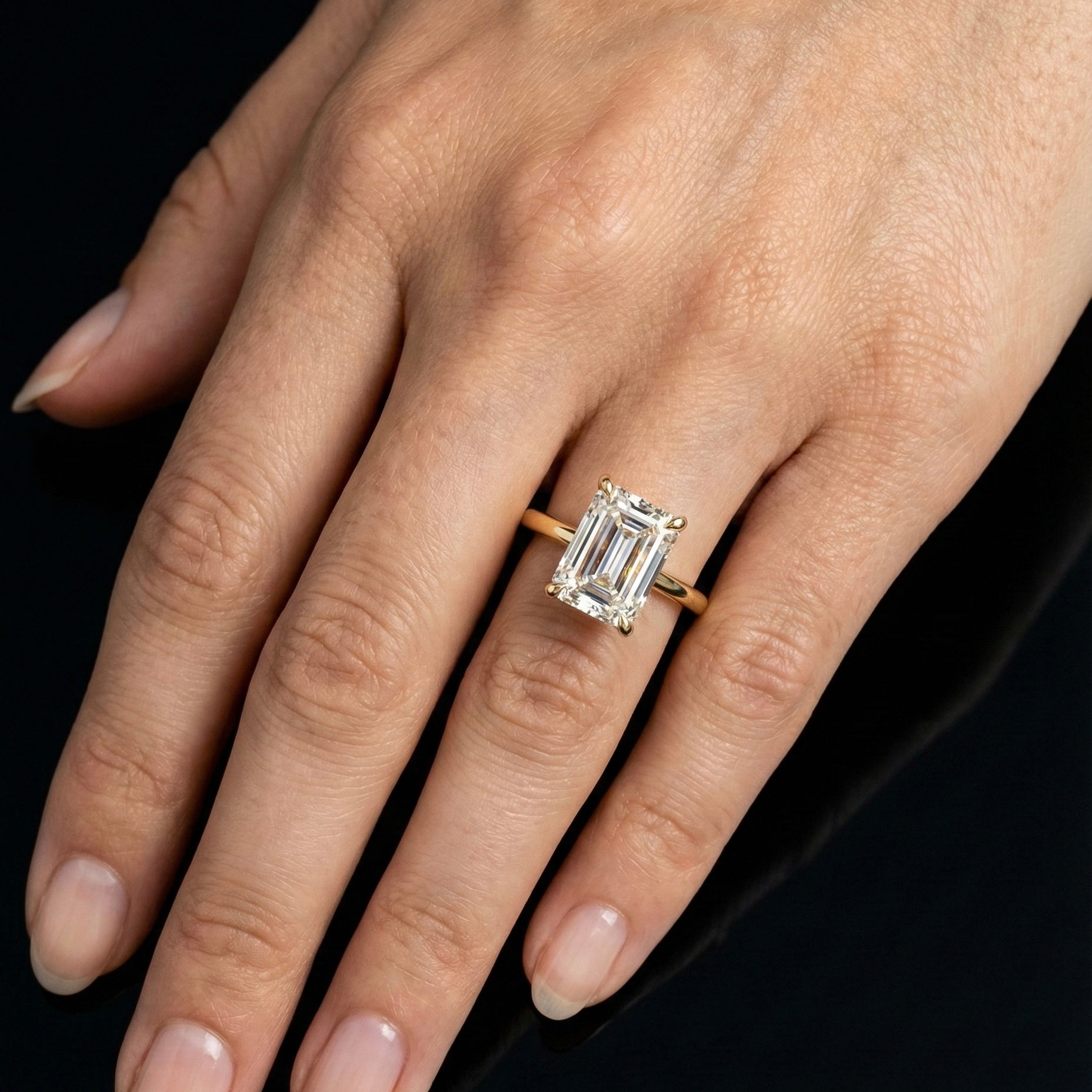 Aurelia Prism Solitaire Ring - Auvra Diamonds