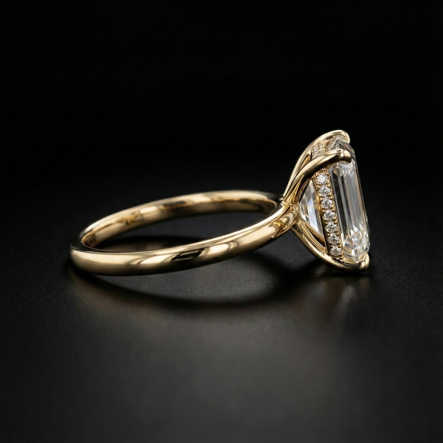 Aurelia Prism Solitaire Ring - Auvra Diamonds