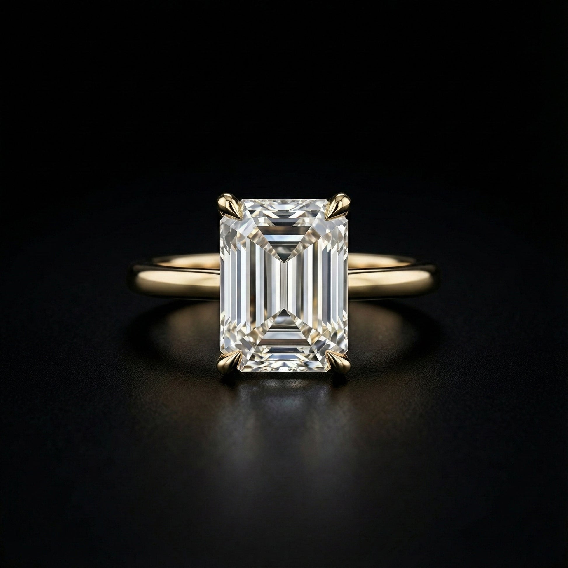 Aurelia Prism Solitaire Ring - Auvra Diamonds