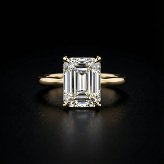 Aurelia Prism Solitaire Ring - Auvra Diamonds