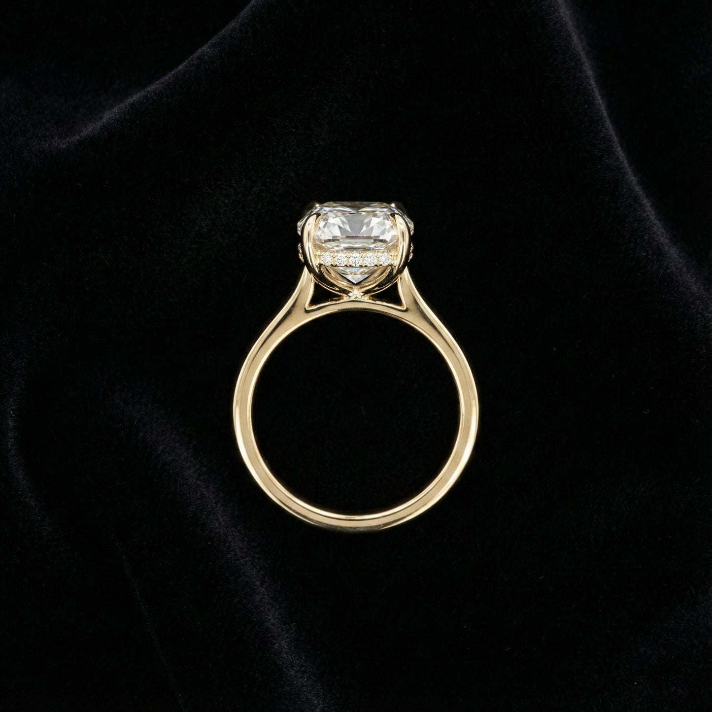 Auréline Cushion Solitaire Ring - Auvra Diamonds