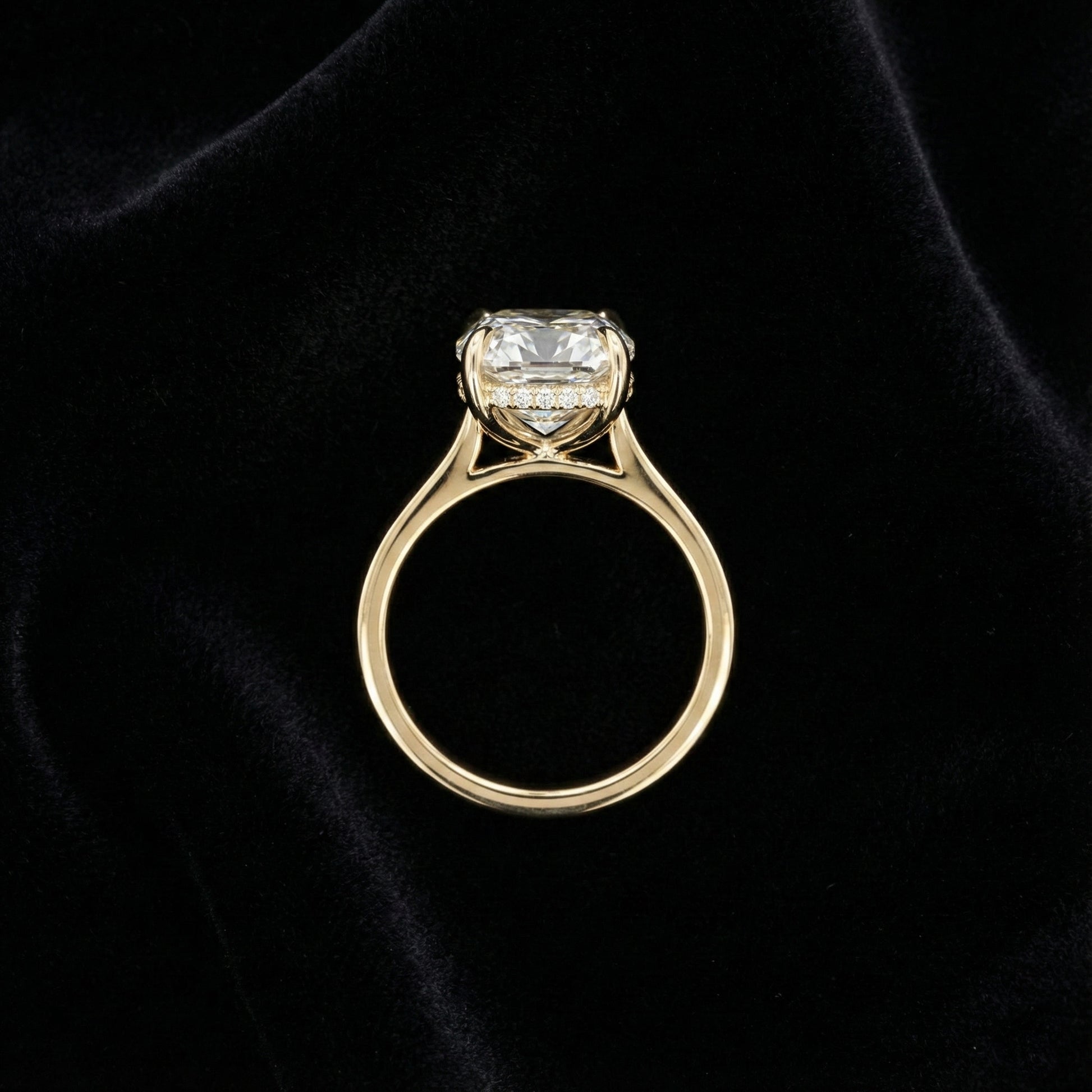 Auréline Cushion Solitaire Ring - Auvra Diamonds
