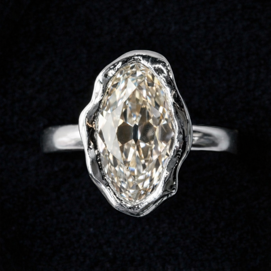 Veil Solitaire Ring - Auvra Diamonds