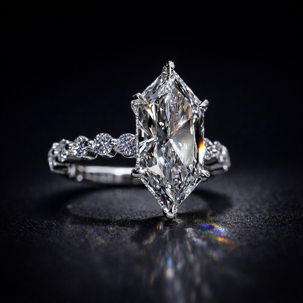 HexaGlow Elegance Ring - Auvra Diamonds