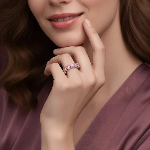 Heartbeat Eternity Ring - Auvra Diamonds Heartbeat Eternity Ring AuvraDaimonds Ring jesrxs-2i.myshopify.com heartbeat-eternity-ring Heartbeat Eternity Ring - Auvra Diamonds