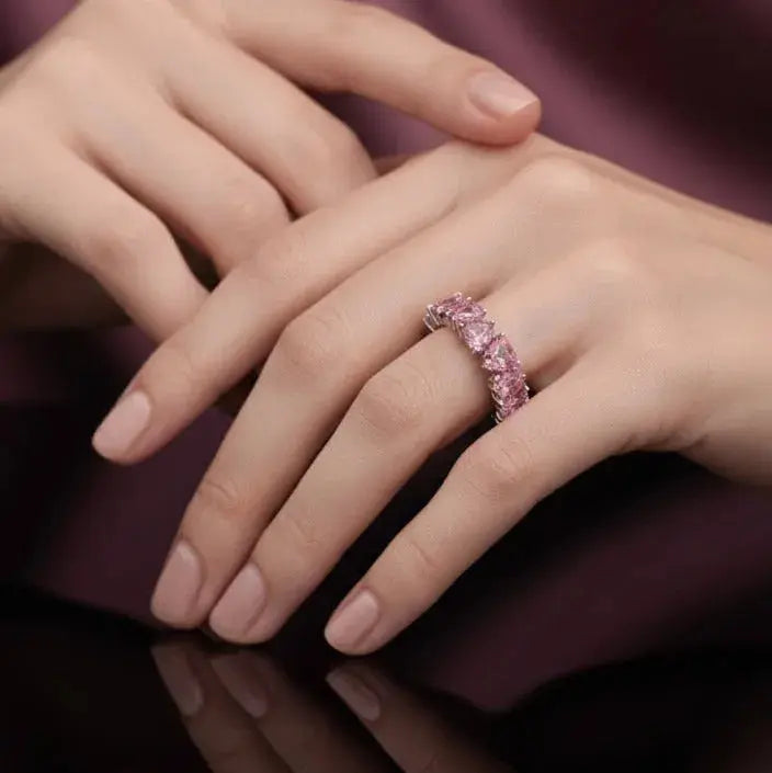 Heartbeat Eternity Ring - Auvra Diamonds Heartbeat Eternity Ring AuvraDaimonds Ring jesrxs-2i.myshopify.com heartbeat-eternity-ring Heartbeat Eternity Ring - Auvra Diamonds