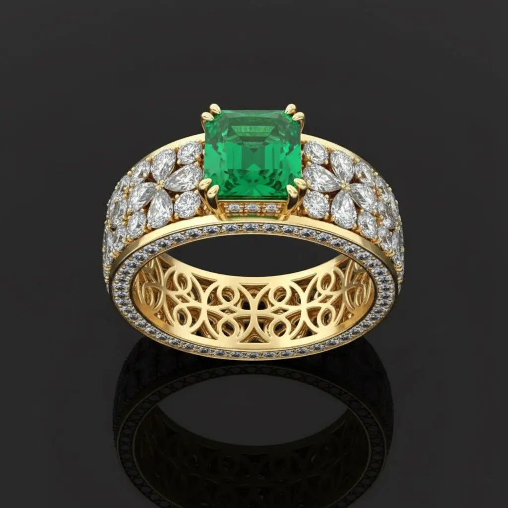 The Emerald Canopy Ring - Auvra Diamonds