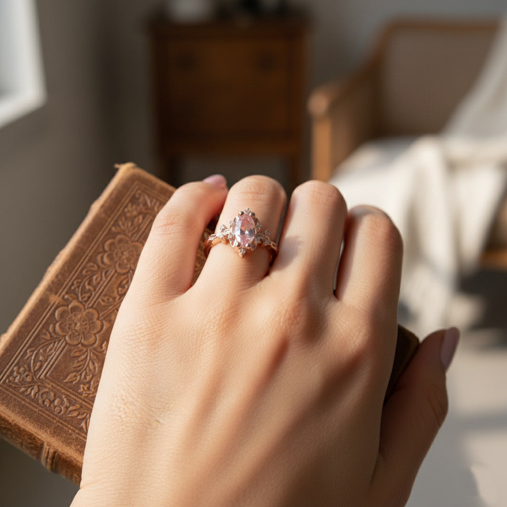 The Pink Petal Ring - Auvra Diamonds
