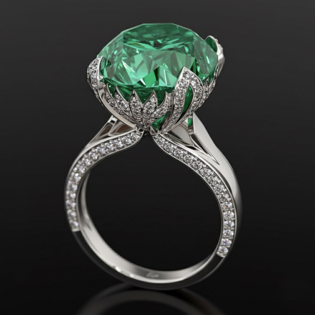 The Emerald Line Ring - Auvra Diamonds