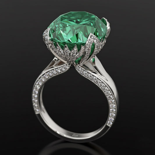 The Emerald Line Ring - Auvra Diamonds