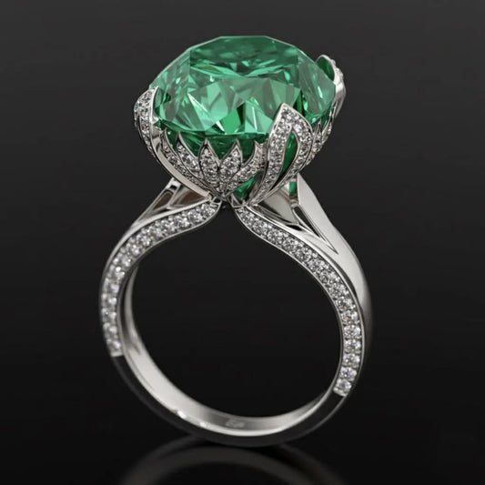 The Emerald Line Ring - Auvra Diamonds