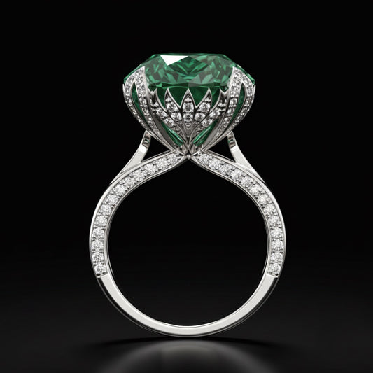 The Emerald Line Ring - Auvra Diamonds