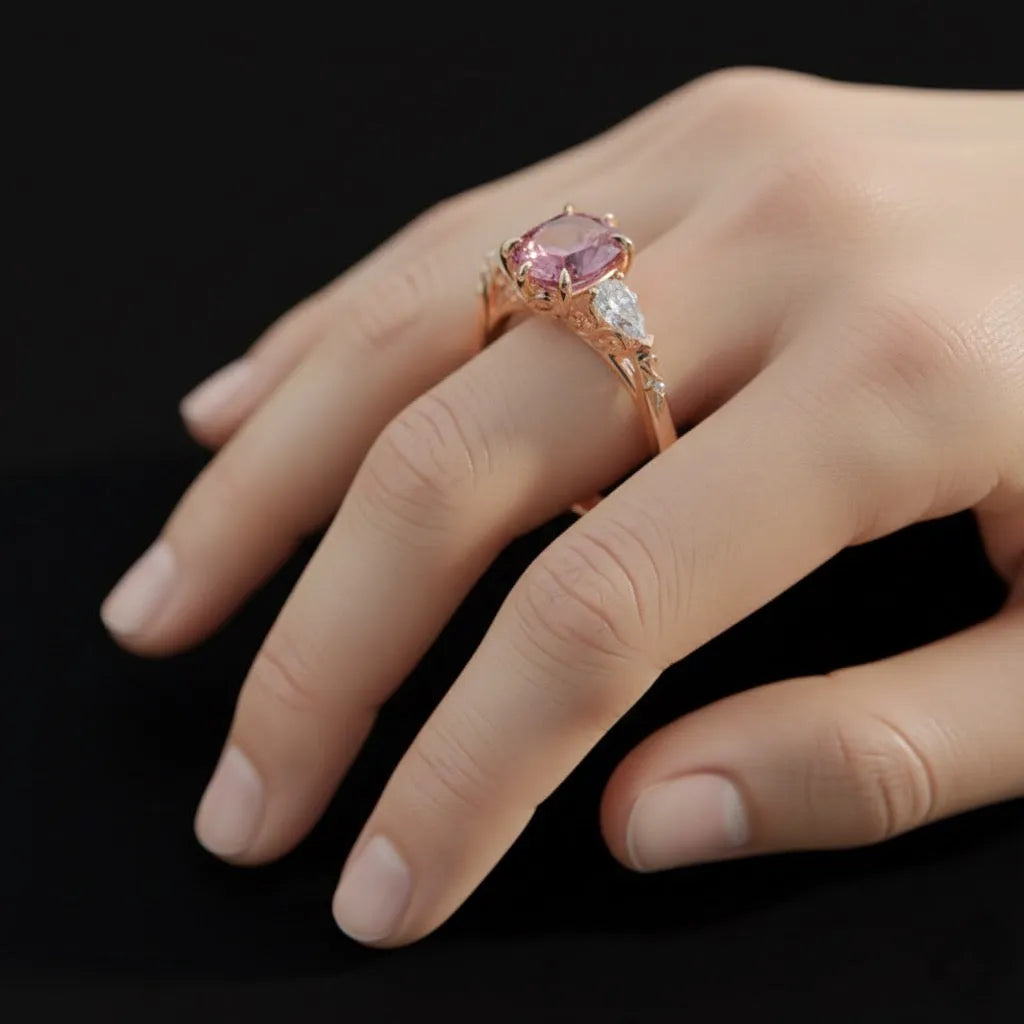 Velvet Bloom Solitaire Ring Auvra Diamonds Ring jesrxs-2i.myshopify.com velvet-bloom-solitaire-ring
