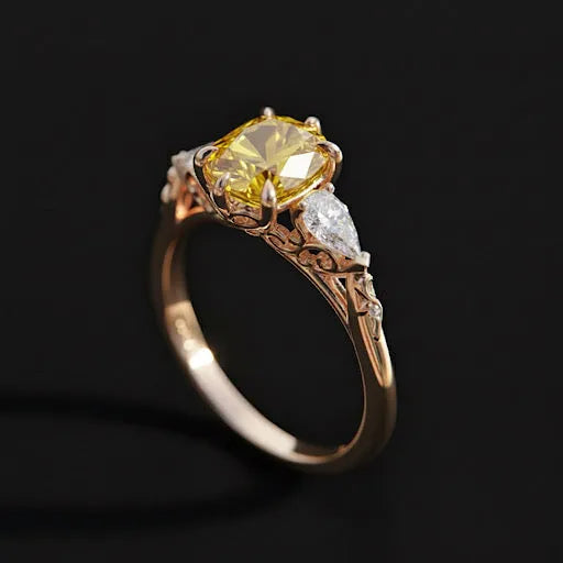 Velvet Bloom Solitaire Ring Auvra Diamonds Ring jesrxs-2i.myshopify.com velvet-bloom-solitaire-ring